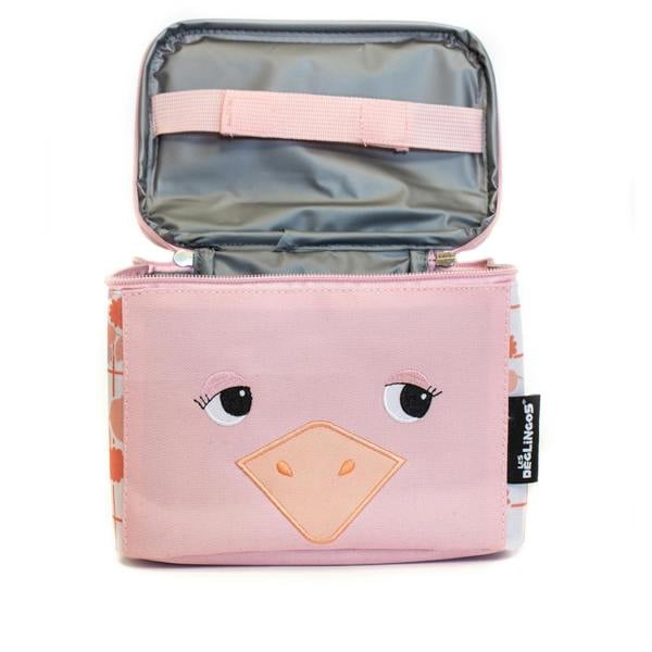 Les Deglingos Lunch Bag with Strap - Pink