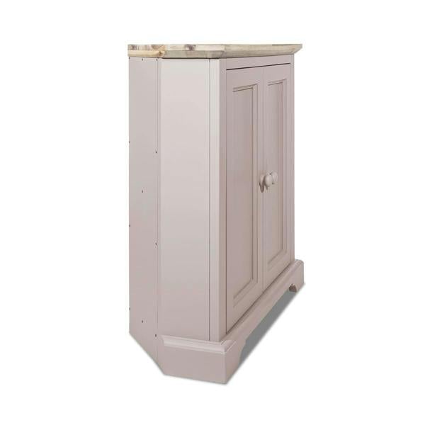 Statement Furniture Florence Corner Sideboard with Cupboard and Shelf. Assembled Storage