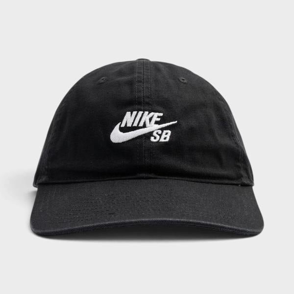 Logo SB Club Unstructured Skate Cap Black White | Nike