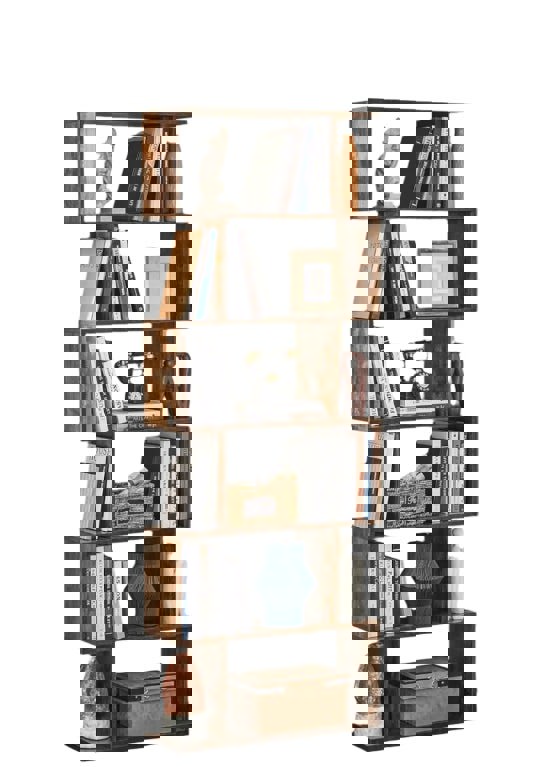 Modcraft 6-Tier Modern Style Bookcase Shelf - Storage Unit