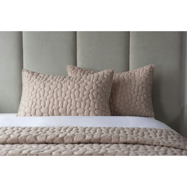 Belledorm Porto Pebble Pillow Sham (Pack of 2) - Latte