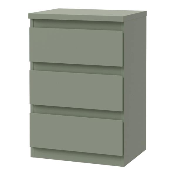 Furniture To Go Edmore 3 Drawer Bedside Chest in Sage Green