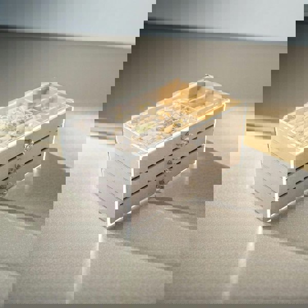 Modcraft Clear Acrylic Jewellery Storage Box 3 Tier Drawer Organizer for Rings Earrings Necklaces