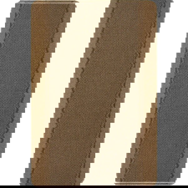 Machine Washable Designer Mats Bordered Line Design Beige