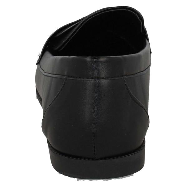 Spot On Ladies Spot On Flat Loafer Saddle Trim Wide Fit Shoes F80561