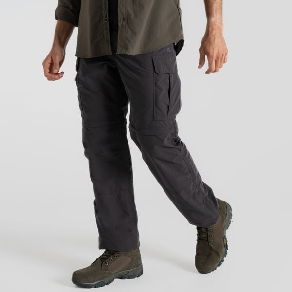 Craghoppers Men's NosiLife III Convertible Cargo Trousers - Black Pepper