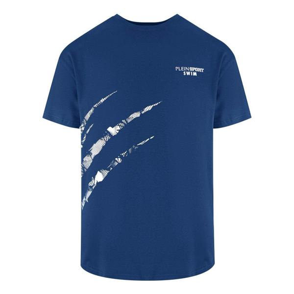 Plein Sport Scratch Logo Navy Blue T-Shirt