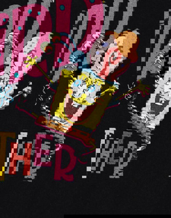 SpongeBob SquarePants Girls Black Let's Be Weird Together Hoodie