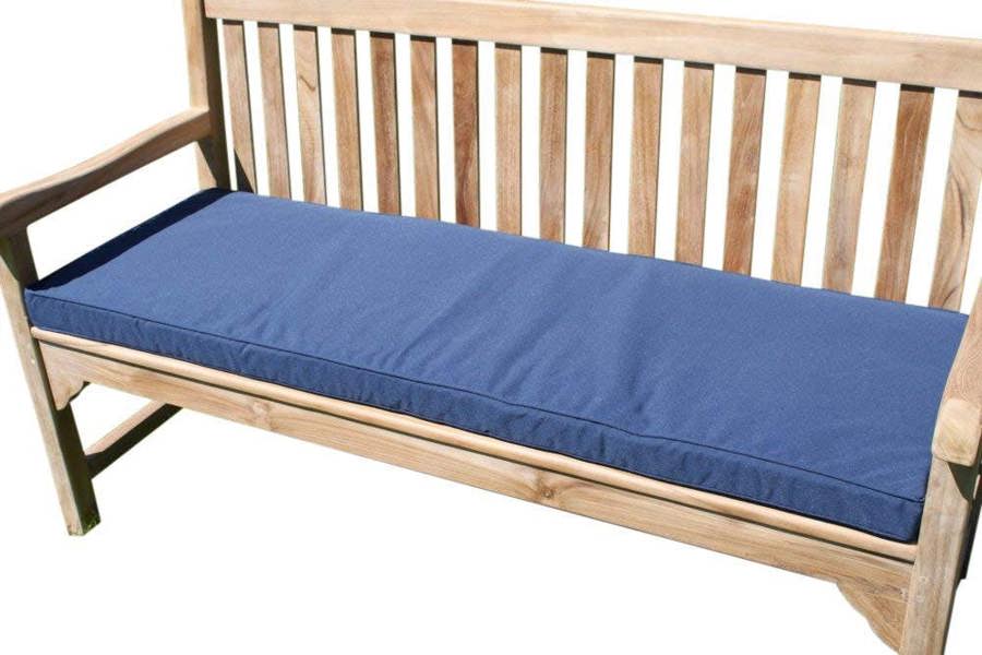 The Garden Marketplace Cushion for 3 Seater Bench in Choice of Colours, 180g/m² Fade-Resistant Polyester Cover with Zipped Removal