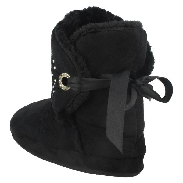 Spot On Girls Spot On Ribbon Slipper With Butterfly Motif