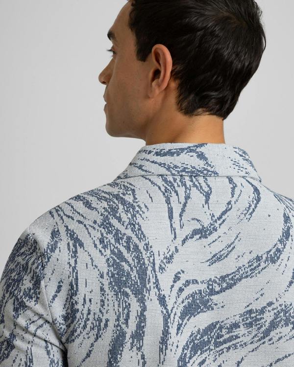 Steel & Jelly Pinner - Wave Effect Short Sleeve Shirt