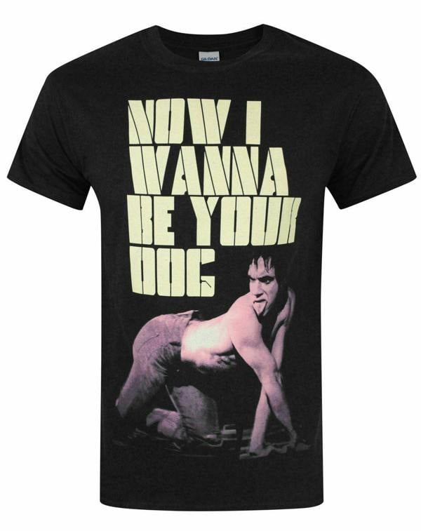 Iggy Pop Mens Black Iggy Pop Photograph Short Sleeved T-Shirt