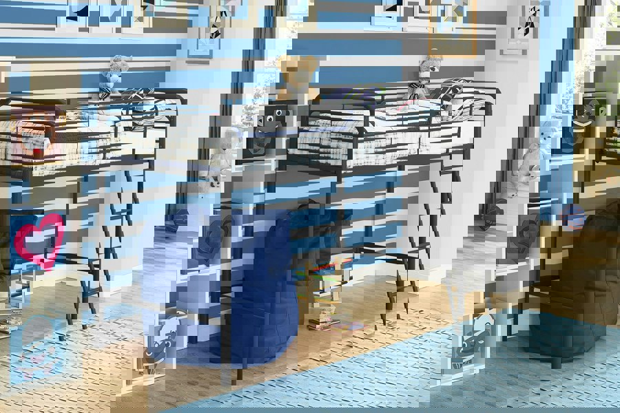 Dorel Home Midsleeper Bunk Bed Black - Single