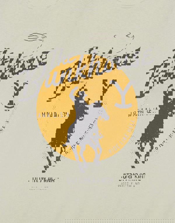 Yellowstone Mens Beige The Bunkhouse Short Sleeved T-Shirt