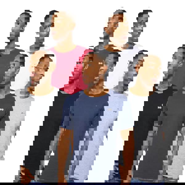 Crosshatch Mens Dellmere T-Shirt (Pack of 5) - Multicoloured - 