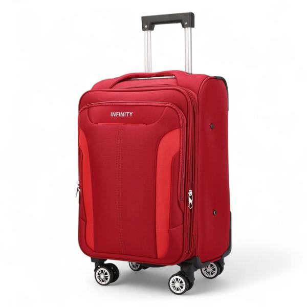 Infinity Luggage Soft Cabin Suitcase 36.5 x 23.5 x 58 cm Nylon 900D Suitable Integrated Lock for Easyjet, Ryanair, Wizzair