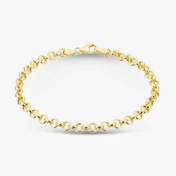 T. H. Baker 9ct Gold 7.5 inch Belcher Chain Bracelet HRB130-7.5
