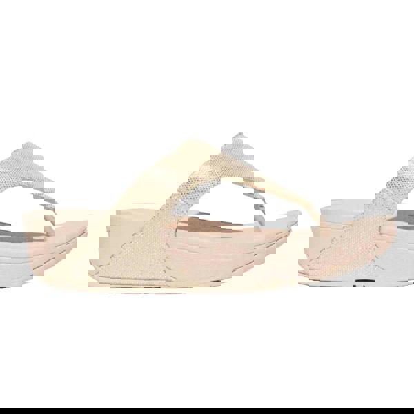 Fit Flop Womens/Ladies Lulu Canvas Toe Post Sandals - Beige - 