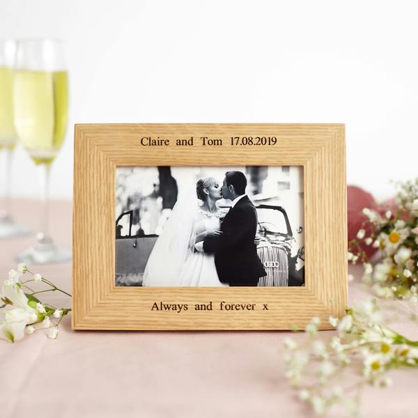 MijMoj Design Personalised Solid Oak Picture Frame
