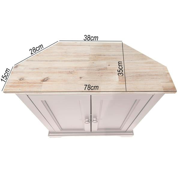 Statement Furniture Florence Corner Sideboard with Cupboard and Shelf. Assembled Storage