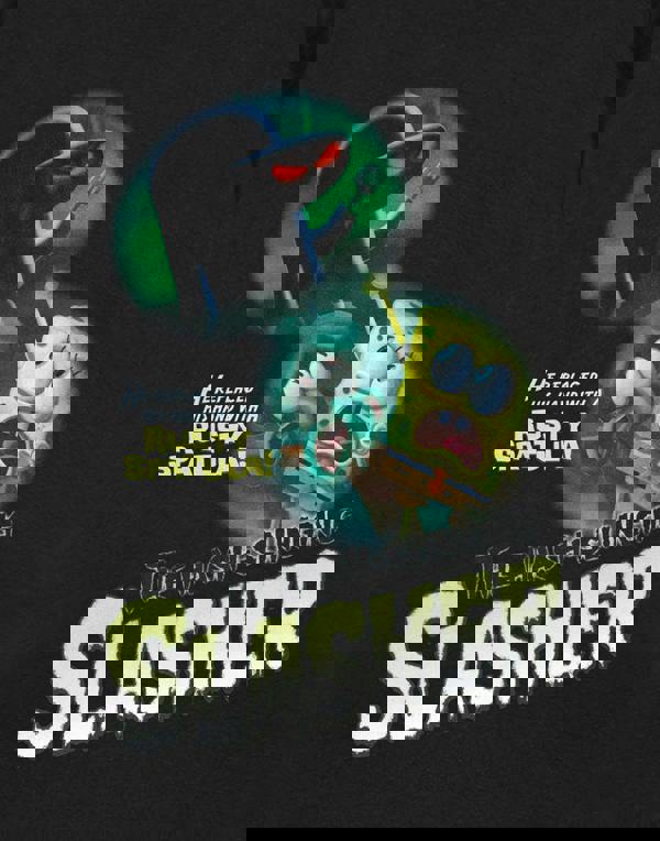 SpongeBob SquarePants Unisex Black Hash Slinging Slasher Short Sleeved T-Shirt