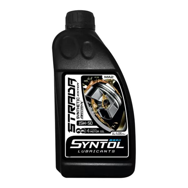 Syntol Strada 15W-50 4T Fully Synthetic Motorcycle Engine Oil Jaso MA2 1L