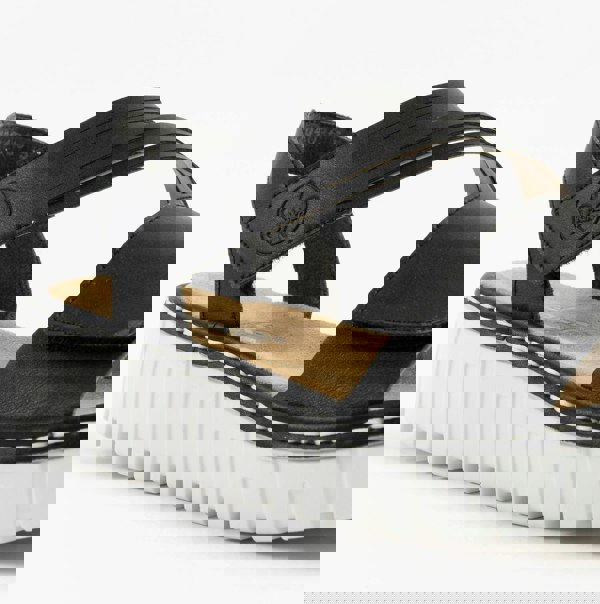 Rieker V1364-00 Womens Sandals - Black