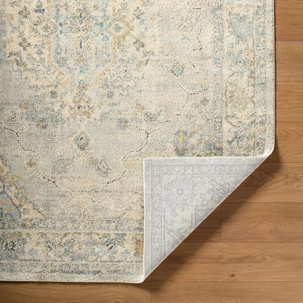Livabliss Avellino-Vintage Grey Beige Blue Traditional Boho High Pile Rug