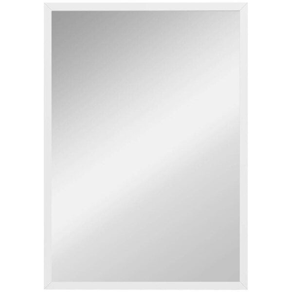 Bobobiy Wall-Mounted Bathroom Mirror, 70 x 50 cm Wall Mirror for Living Room, Bedroom, Hallway, White