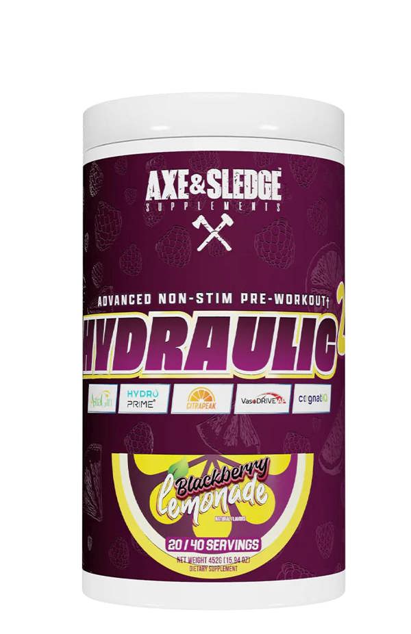 Axe & Sledge Hydraulic V2 Non-Stim Pre-Workout, Blackberry Lemonade - 452g