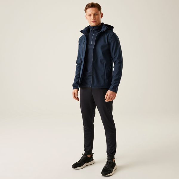 Regatta Mens Venturer Hooded Soft Shell Jacket - Navy/Navy