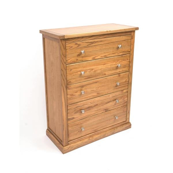 Cabinet Bits Salerno 5 Drawer Chest of Drawers Chrome Knob