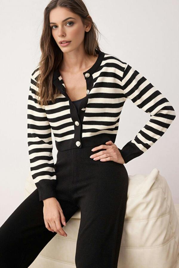 WOVCOR 2-Piece Crop Knit Top & Pants Set