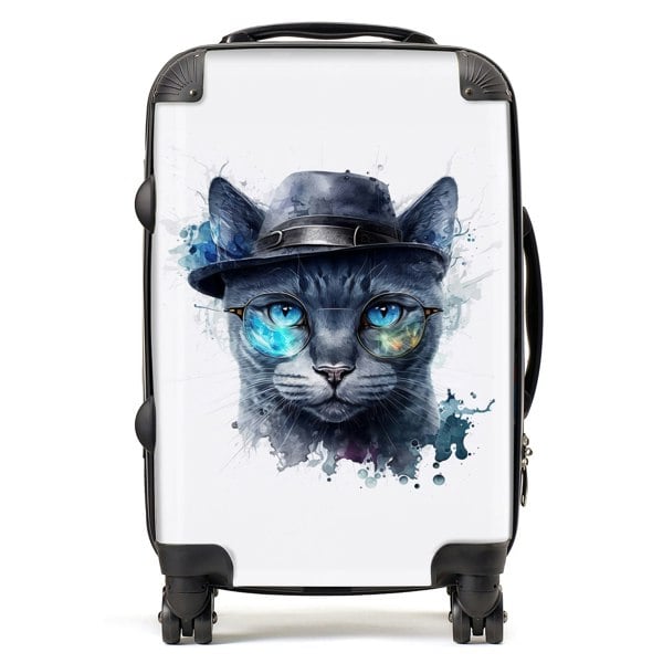 Warren Reed Russian Blue Cat Splashart Suitcase