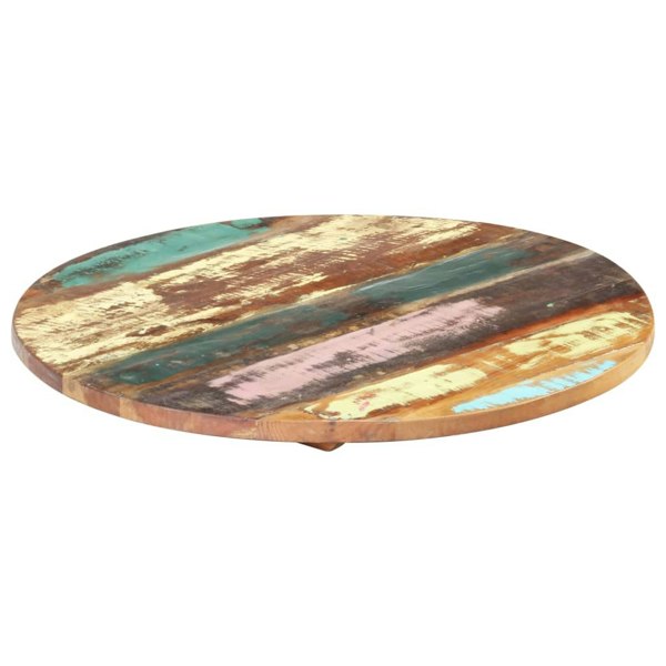 Berkfield Round Table Top 50 cm 25-27 mm Solid Reclaimed Wood