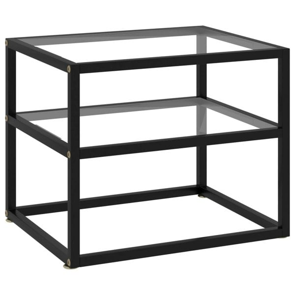 Berkfield Console Table Transparent 50x40x40 cm Tempered Glass