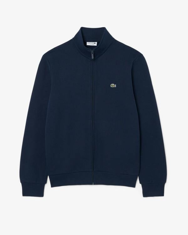 Lacoste Half Zip Mens Fleece Sweatshirt - Navy Blue 166 | CHO | Designer Mens Sweatshirts