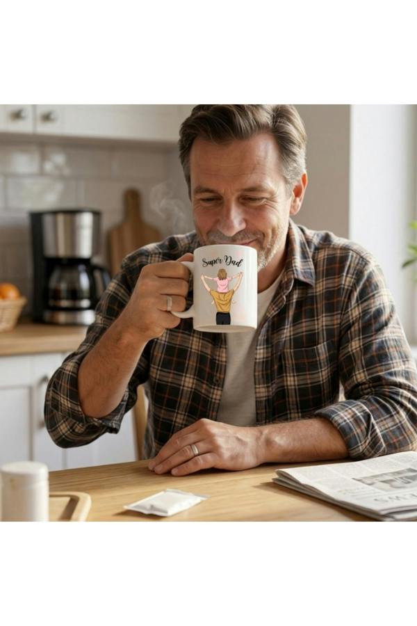 Dyzi Super Dad Mug Ceramic Coffee Cup