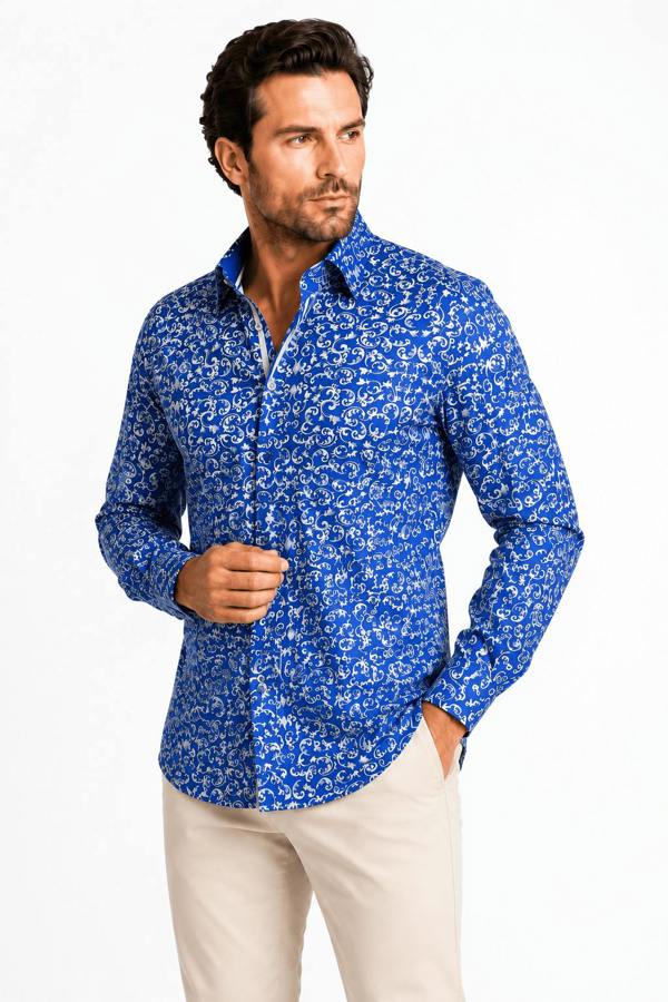 ORNAMENTAL PAISLEY PRINT SHIRT - Claudio Lugli Shirts