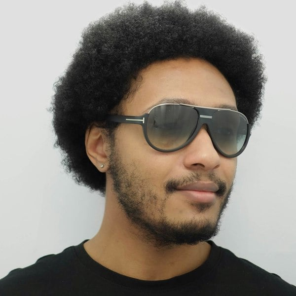 Tom Ford Sunglasses 0334 Dimitry 02W Matt Black Blue Grey Gradient