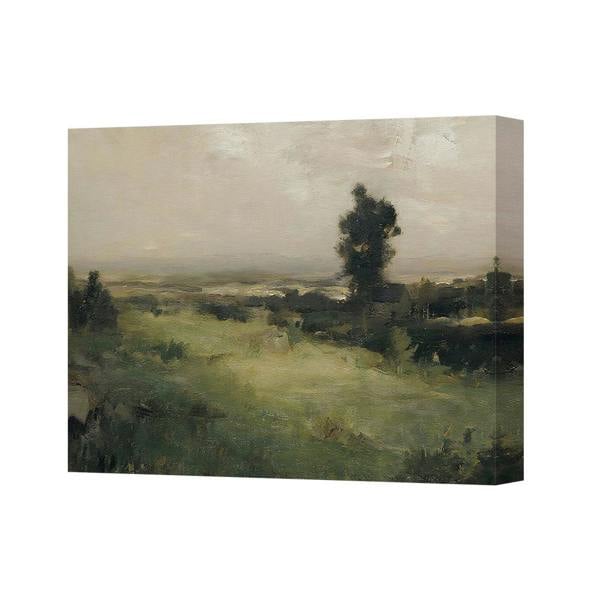 Benjamin Tate Design Impressionist Landscape Canvas Art Painting of Open Field and Trees