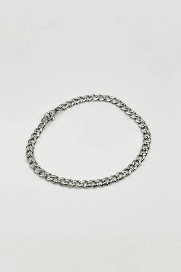 SVNX Cuban Bracelet in Silver 5mm - Silver