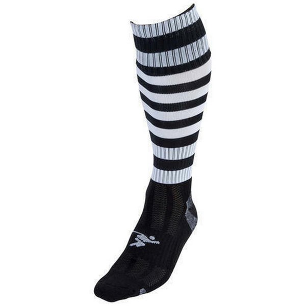 Precision Unisex Adult Pro Hooped Football Socks - Black/White