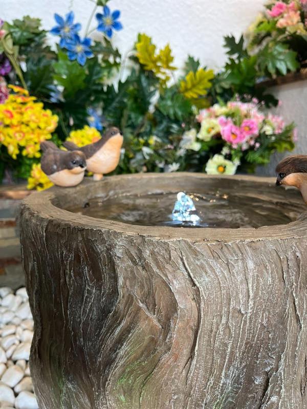 Tranquillity Water Features Bird on Log Traditional Water Feature
