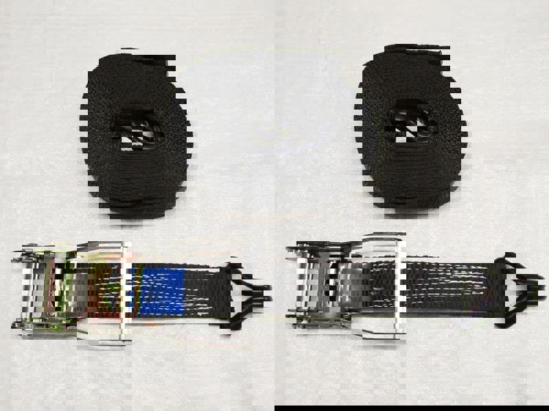 Ratchet Straps 50MM 5T 8M X1 (Tie Down Heavy Duty Cargo Recovery Trailer Claw Hook Black)