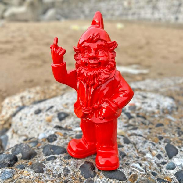 Stoobz Red Middle Finger F**k You Garden Gnome 20cm