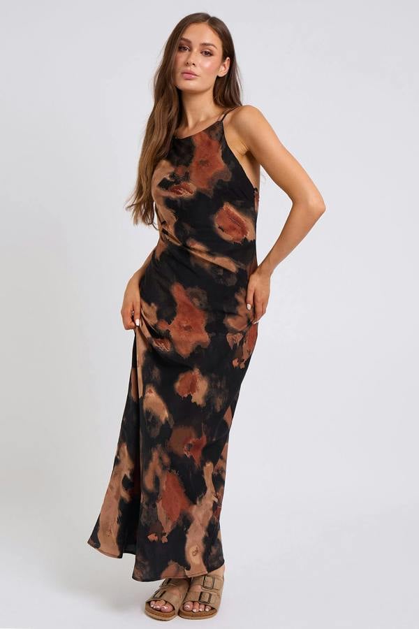 Urban Bliss Animal High Neck Maxi Dress