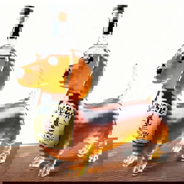 Leaper Glass Dachshund Sealed Wine & Spirits Bottle