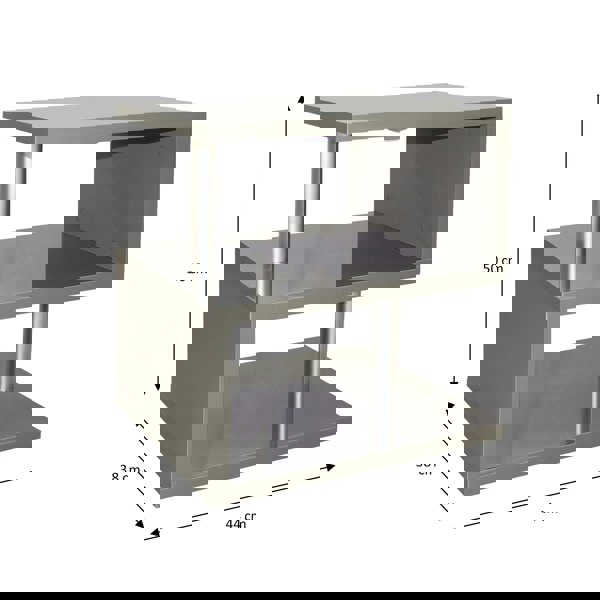 Comfy Living Burnham High Gloss Side Table with LED Lighting