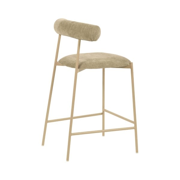 Furniture Edit Liliana Taupe Velvet Counter Bar Stool